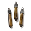 Natural Tiger Eye Pointed Big Pendants G-F766-02AS-01-1