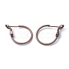 Brass Hoop Earrings KK-I665-26A-R-1
