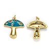 Autumn Theme Real 18K Gold Plated Brass Micro Pave Cubic Zirconia Pendants ZIRC-L100-019A-G-2