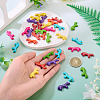 35Pcs 7 Colors Synthetic Turquoise Beads G-TA0003-27-6