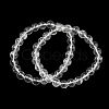 Natural Quartz Crystal Round Beaded Stretch Bracelets GG-CBA12F1-02C-12-4
