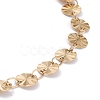 PVD Vacuum Plating 304 Stainless Steel Flat Round Link Chain Bracelets BJEW-I295-05B-G-3
