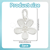 2Pcs 925 Sterling Silver Flower Charms with Jump Rings FIND-HY0004-21-2