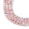 Electroplate Glass Beads Strands GLAA-Q105-02C-3