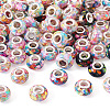 66Pcs 11 Colors Transparent Resin Rondelle European Beads RESI-TA0004-86-2