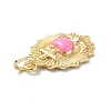 Eco-Friendly Rack Plating Brass Enamel Pendants KK-F845-32G-4