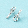 925 Sterling Silver Cup Pearl Peg Bails Pin Pendants STER-F053-01S-3