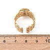 Woven Bezel 304 Stainless Steel Cuff Ring Components SA-CBAD8FA-01G-02-3