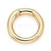 Rack Plating Brass Spring Gate Rings X-KK-M229-48G-1