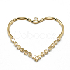 Brass Cubic Zirconia Pendants KK-T032-024G-2