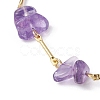 Natural & Synthetic Mixed Gemstone Chips Beaded Link Chain Bracelet BJEW-JB09972-4
