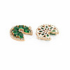 Brass Micro Pave Cubic Zirconia Charms KK-S364-269A-2