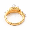 Plastic Imitation Pearl Cuff Ring RJEW-F142-04G-3