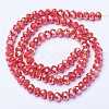 Electroplate Glass Beads Strands X-EGLA-A034-P6mm-B06-2