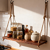 4Pcs Rectangle Wooden Hanging Stands for Plants ODIS-WA0001-15-3