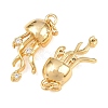 Brass Micro Pave Clear Cubic Zirconia Pendants KK-Q085-03B-G-2