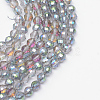 Electroplate Glass Bead Strands EGLA-R041-8mm-01-4
