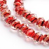 Handmade Gold Sand Lampwork Rondelle Beads Strands LAMP-I010-C-03-1