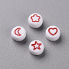 White Opaque Acrylic Beads MACR-N008-41D-2