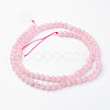 Natural Rose Quartz Bead Strands G-G735-59-4mm-2