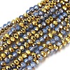 Electroplate Glass Beads Strands LS-EGLA-A034-J8mm-O01-1