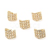 Clear Cubic Zirconia Chunky Open Cuff Rings RJEW-G255-02G-1