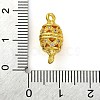 Brass Micro Pave Clear Cubic Zirconia Hollow Oval Connector Charms KK-A230-05B-G-3