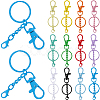 48Pcs 12 Colors Spray Printed Alloy Keychain Clasps FIND-SC0022-38-1