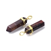 Natural Tiger Eye Pointed Pendants G-G025-01G-37-3