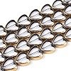 Electroplate Glass Beads Strands X-EGLA-T021-23B-1