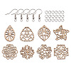 DIY Filigree Joiners Dangle Earring Making Kits DIY-TA0003-12P-1