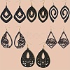 Hollow Iron Wood Dangle Earrings for Women WG05794-01-1