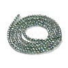 Electroplate Transparent Glass Beads Strands X-GLAA-H021-01A-FR01-5