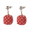 TOHO Japanese Seed Beads Dangle Stud Earrings EJEW-JE04762-01-3