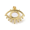 Brass Micro Pave Cubic Zirconia Pendants KK-B059-41G-A-2