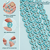 4 Strands Synthetic Turquoise Dyed Beads Strands G-BC0001-54A-01-4