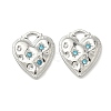 304 Stainless Steel Rhinestone Pendants STAS-L308-11P-1