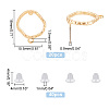 PandaHall Elite 20Pcs Zinc Alloy Stud Earring Finding FIND-PH0007-98-2