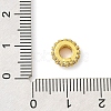 Rack Plating Brass Clear Cubic Zirconia European Beads KK-G501-06A-G-3