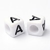 Letter Acrylic European Large Hole Beads OPDL-R050-10mm-A-2