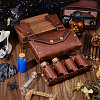 Rectangle PU Leather Medieval Waist Belt Bag with Belt and 4 Glass Potion Bottles AJEW-WH0752-296B-4