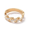 Crystal Rhinestone Oval Bar Finger Ring RJEW-D120-04G-2