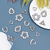 40Pcs 5 Style 304 Stainless Steel Linking Rings STAS-UN0023-67-5