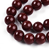 Baking Paint Pearlized Glass Pearl Bead Strands HY-N002-8mm-D01-4