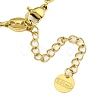 304 Stainless Steel Pave Clear Cubic Zirconia Heart Tassel Cable Chain Necklaces for Women NJEW-Z051-01G-3