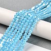Opaque Solid Color Electroplate Glass Beads Strands X1-GLAA-F029-P4mm-A12-4