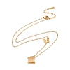 Ion Plating(IP) 304 Stainless Steel 3D Butterfly Pendant Necklace for Women NJEW-A004-27G-2