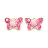 Rack Plating Alloy Enamel and ABS Imitation Pearl and Acrylic Pendants ENAM-T091-64B-1