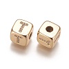 Brass Micro Pave Cubic Zirconia Beads KK-K238-16G-T-2