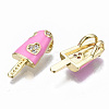 Brass Micro Pave Clear Cubic Zirconia Pendants ZIRC-S067-023-NR-4